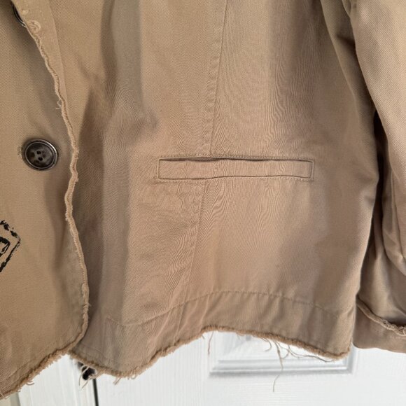 Chico's Women's Size 3/XL Khaki Jacket EUC Artistic Details, Buttons, Pockets - Picture 8 of 13